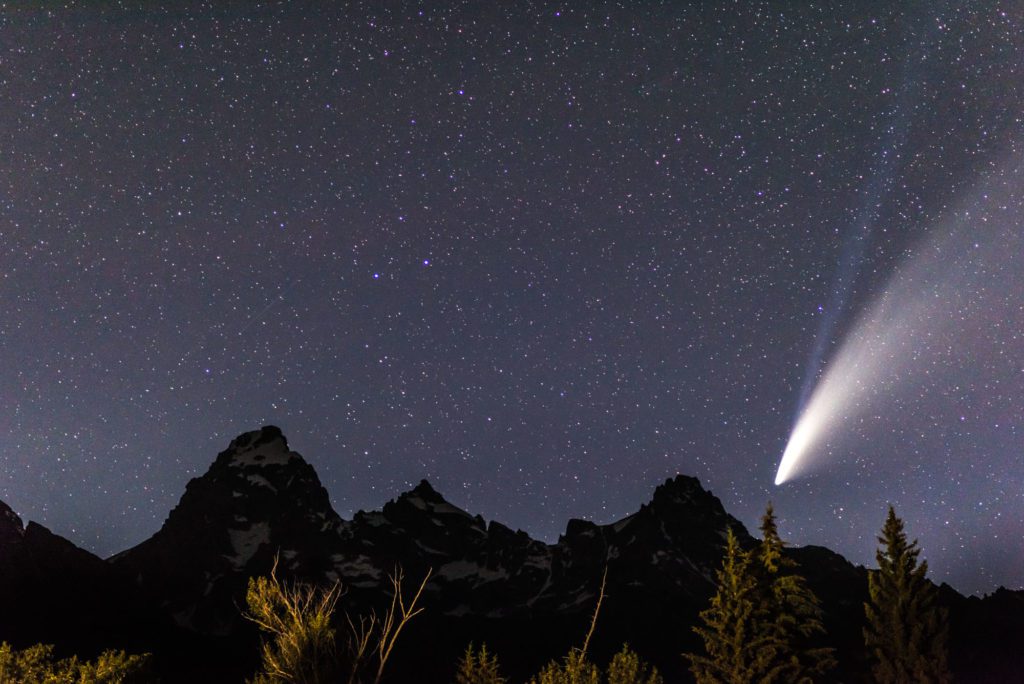 Comet Neowise in Grand Teton National Park