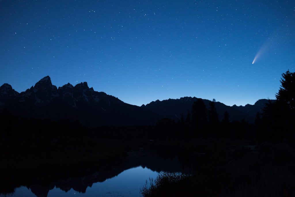 Comet Neowise in Grand Teton National Park