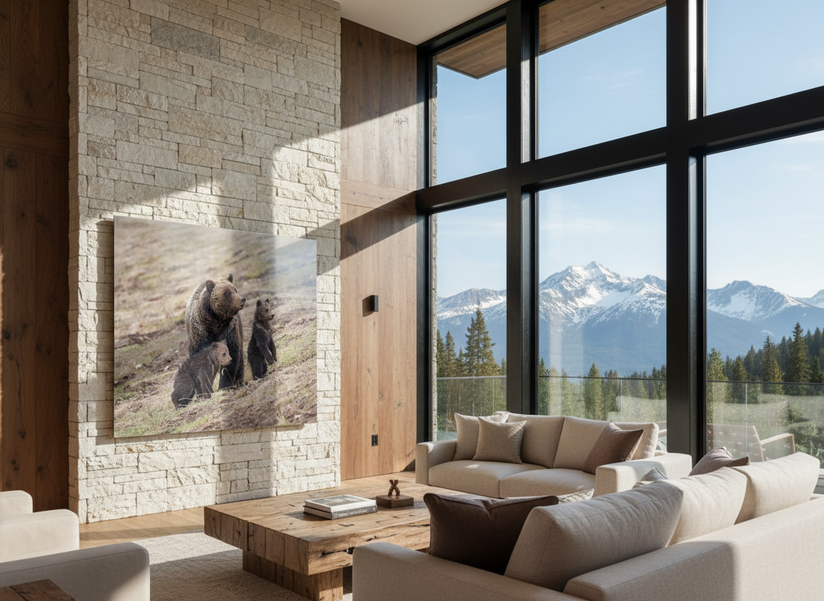 Grizzly Bear Felecia with Cubs Photograph