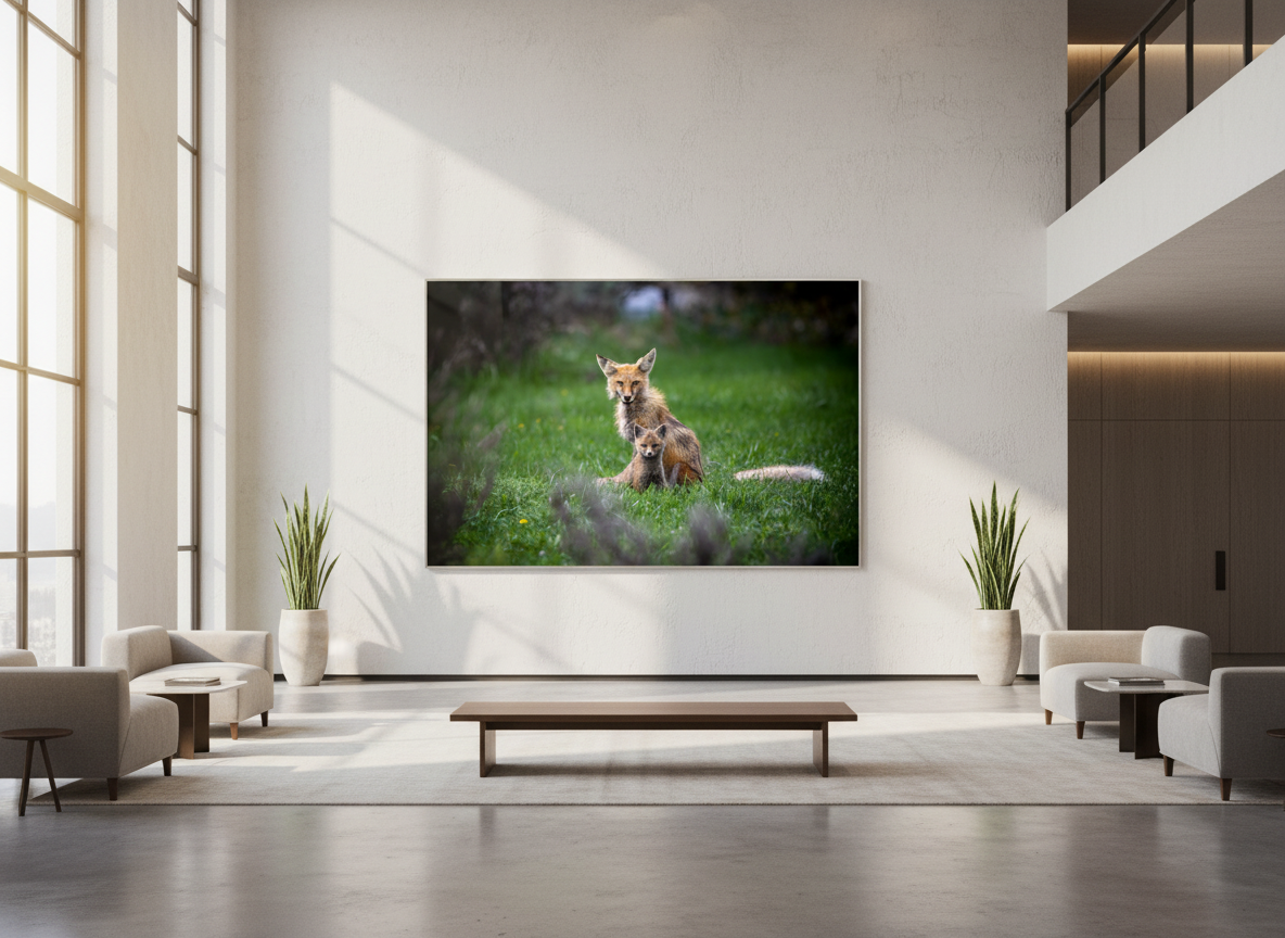 Red Fox with Kit in Grand Teton Photograph