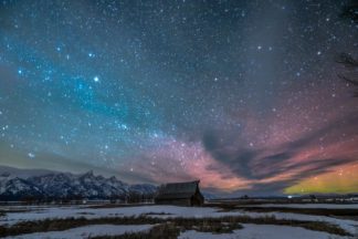 Northern Lights above the T.A. Moulton Barn Photograph