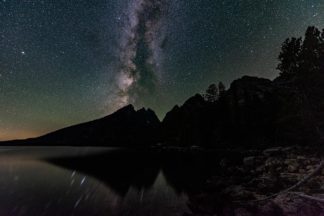 Milky Way over Jenny Lake and the Tetons Photograph