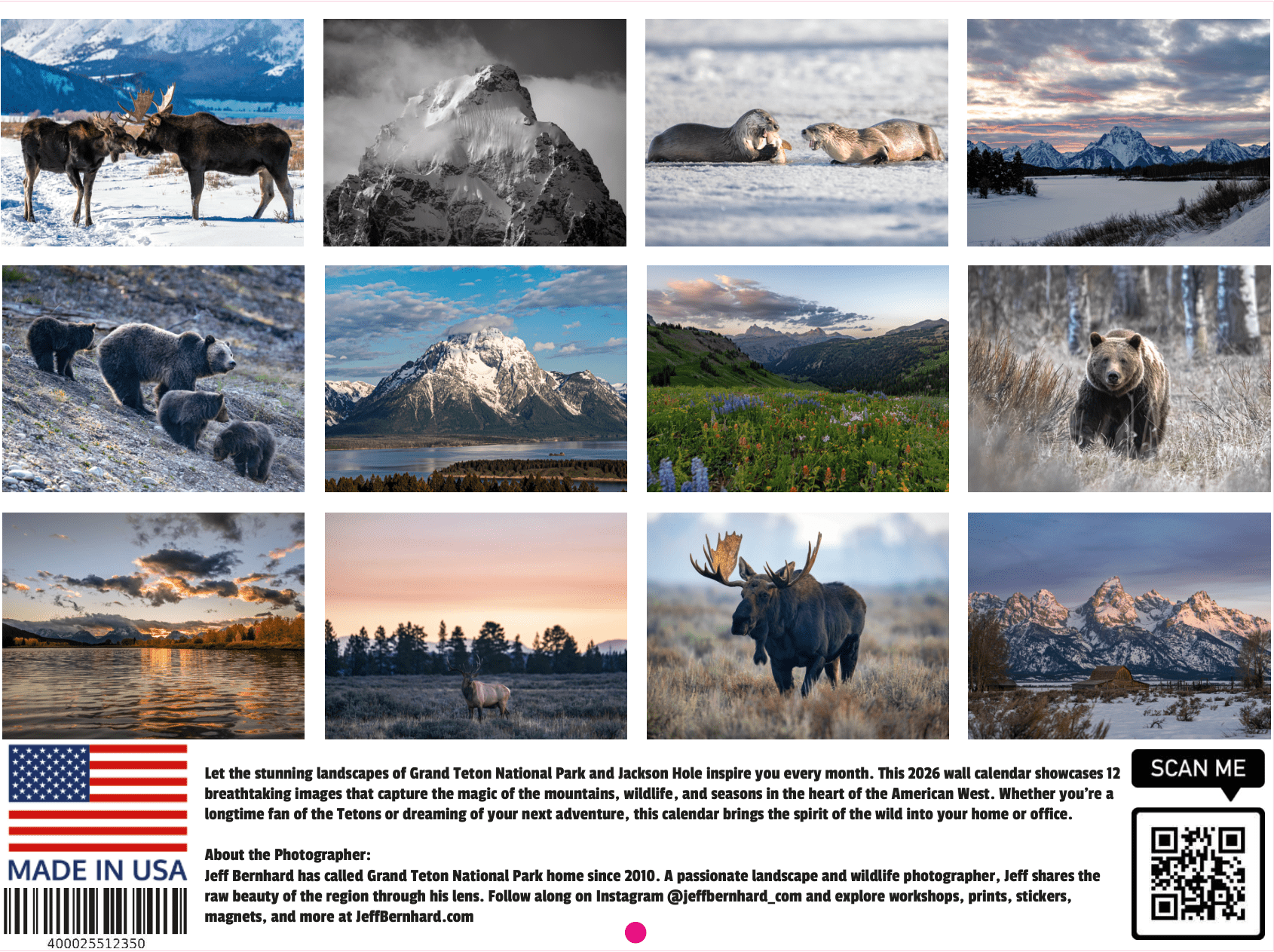 2026 Grand Teton National Park Calendar
