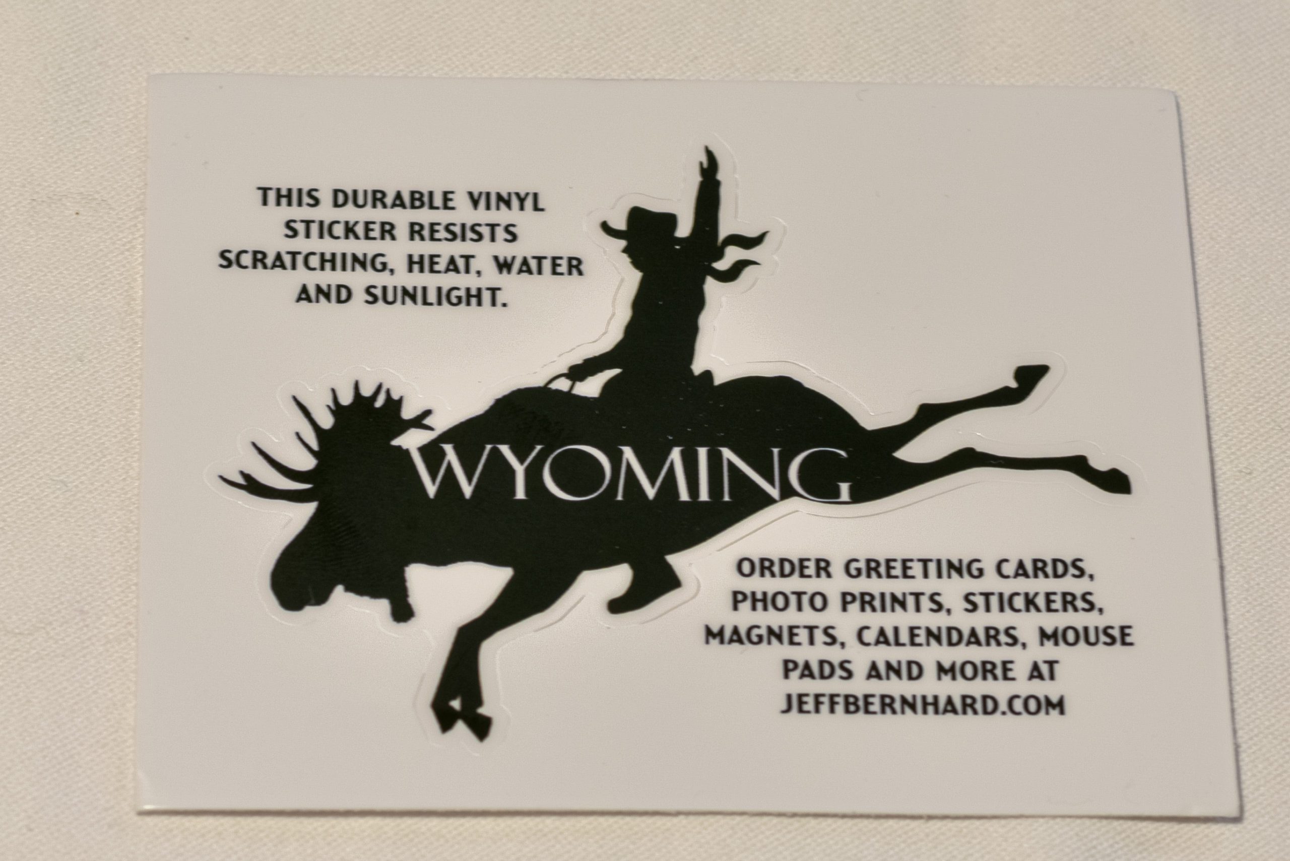 Bucking Bronco Moose Wyoming Sticker