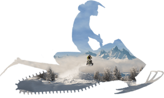 Snowmobile Jackson Hole Sticker Tetons