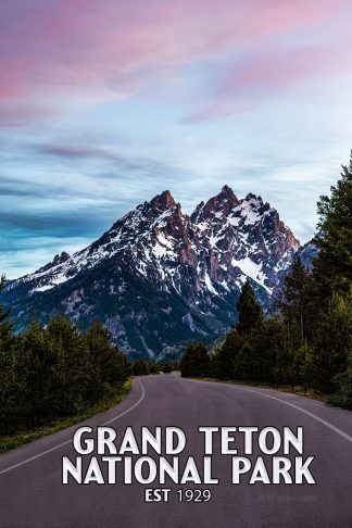 Jenny Lake Road Grand Teton National Park Sticker Magnet