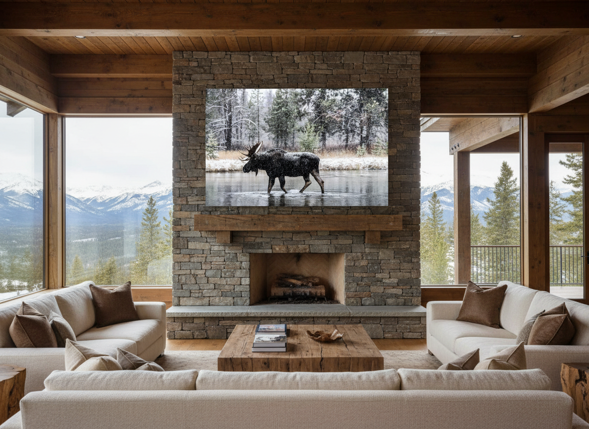 Bull Moose in Snow Storm Photograph
