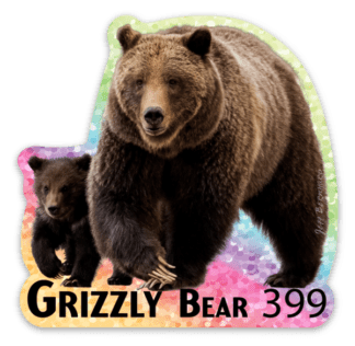 Grizzly Bear 399 with Cub 2023 Sticker