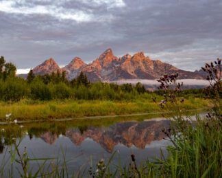 Teton Sunrise Reflection Photograph - Grand Teton National Park