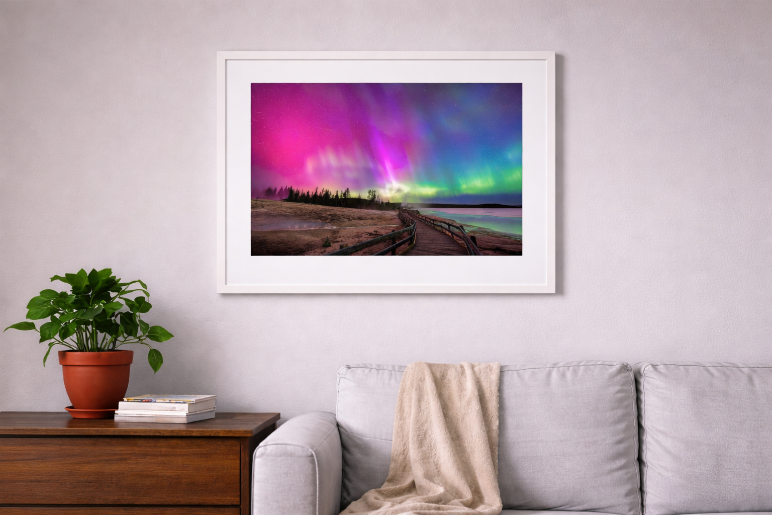Northern Lights Yellowstone National Park Limited Edition Photograph