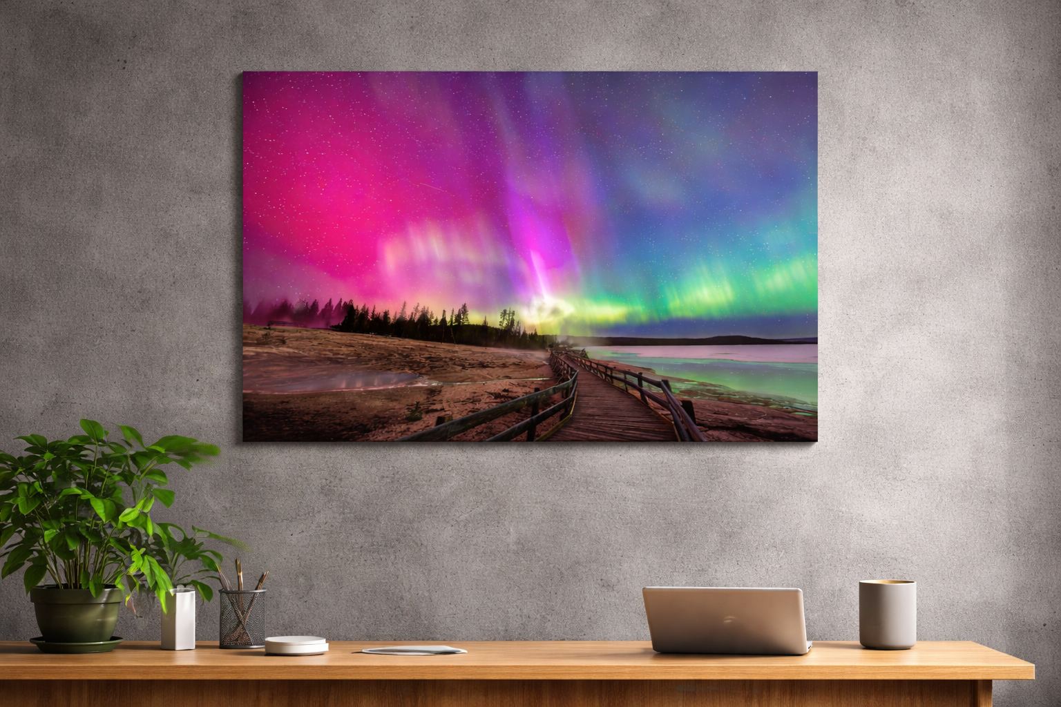 Northern Lights Yellowstone National Park Limited Edition Photograph