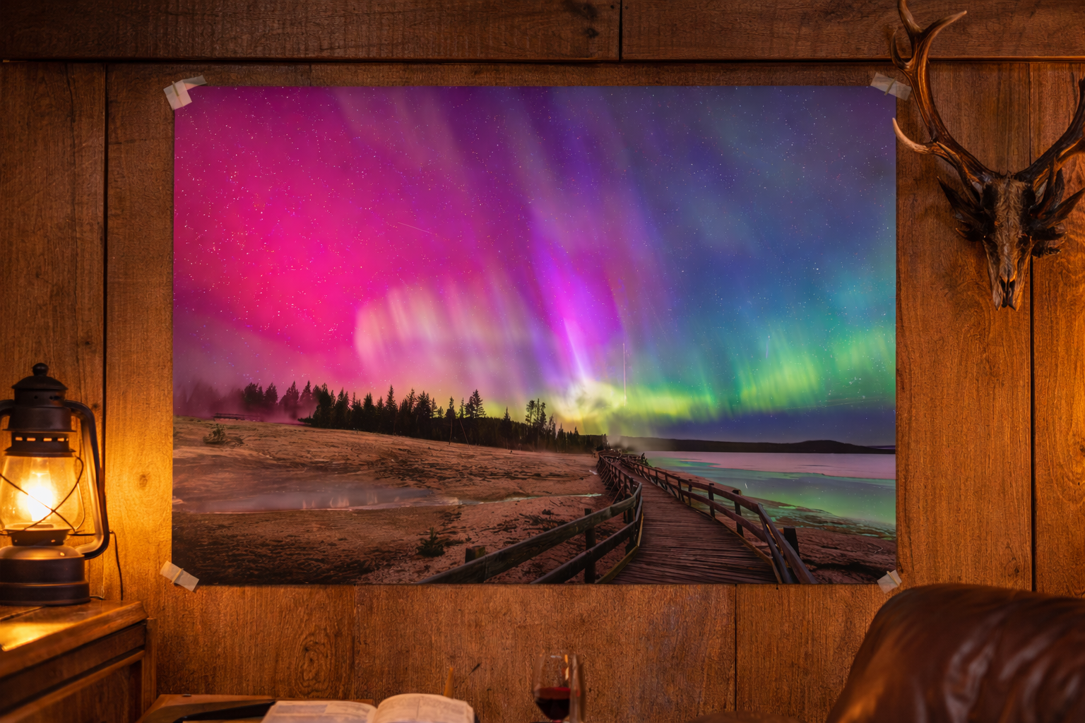 Northern Lights Yellowstone National Park Limited Edition Photograph