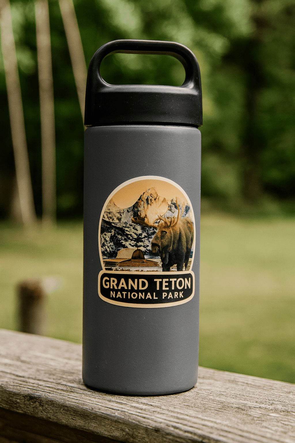 Moulton Barn with Moose in Grand Teton National Park Sticker