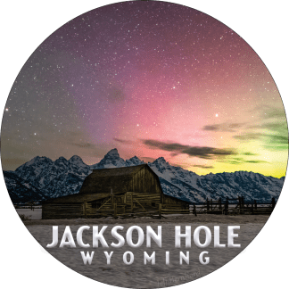Moulton Barn Northern Lights Magnet Jackson Hole Grand Teton