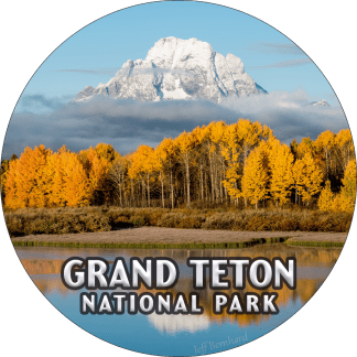 Fall Colors at Oxbow Bend Magnet Grand Teton National Park
